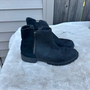 Sorel Emelie II Ankle Black Leather Boots Size 9.5